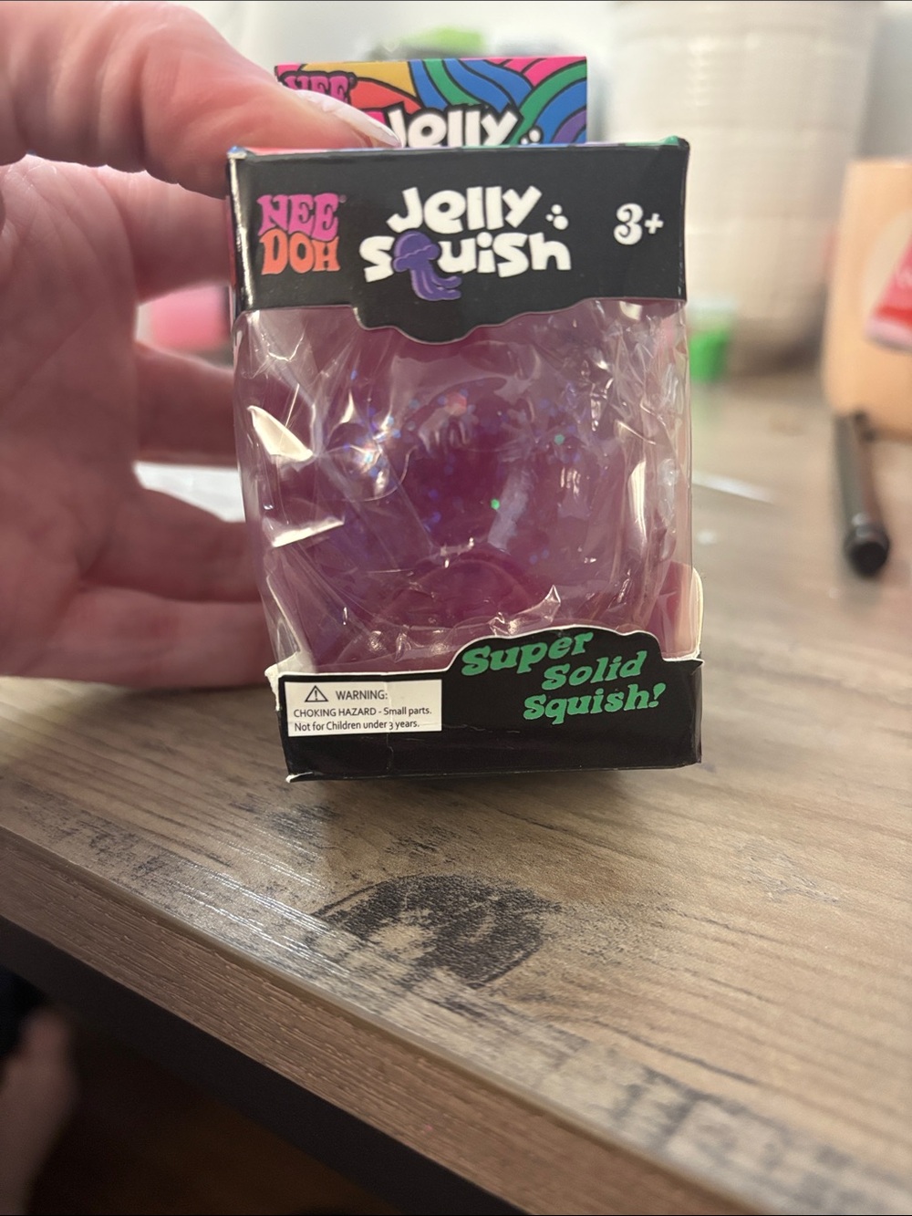 Jelly Squish Super Solid Squish - Purple Glitter